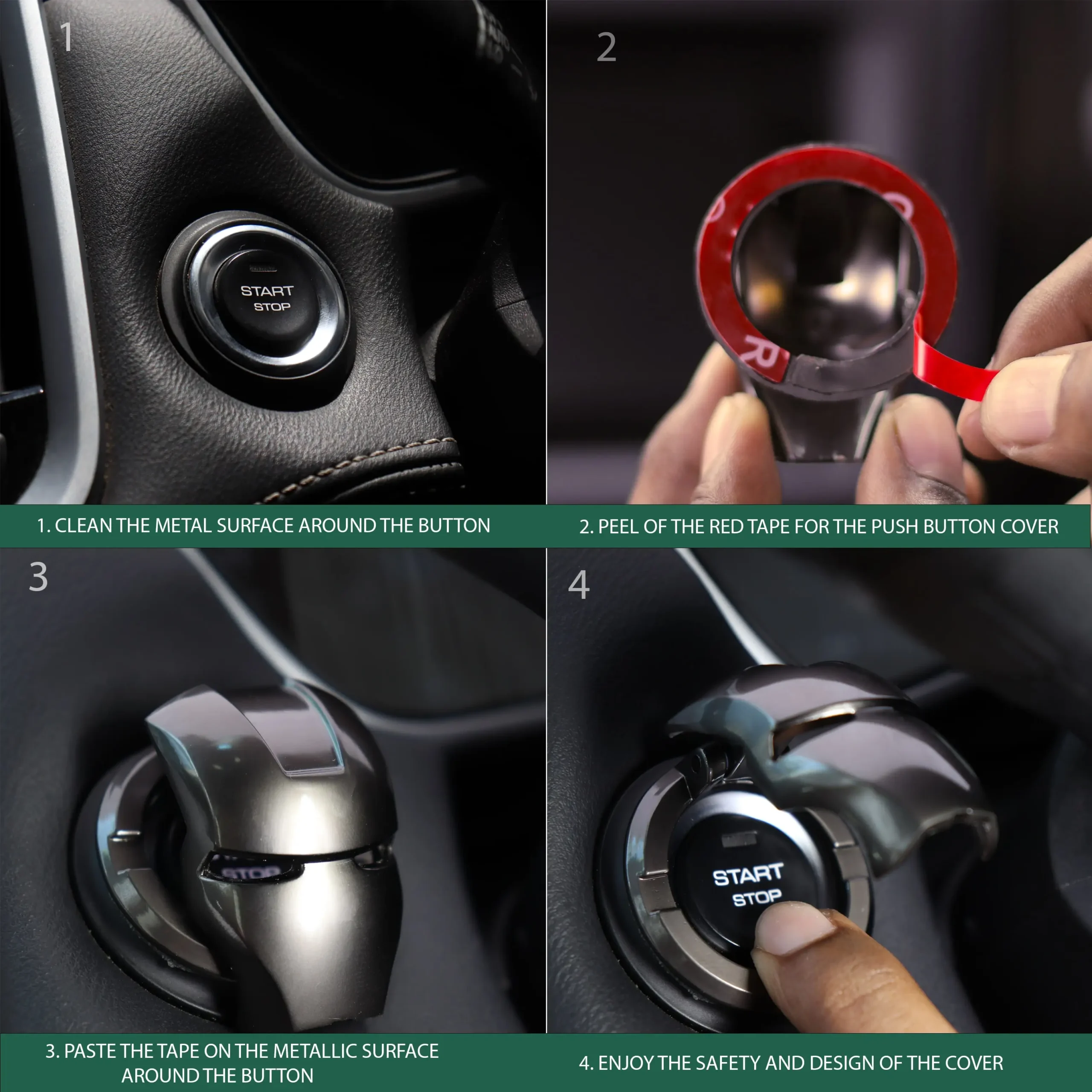 Car start Stop Button Cover - Iron Man Gold model - Image 5