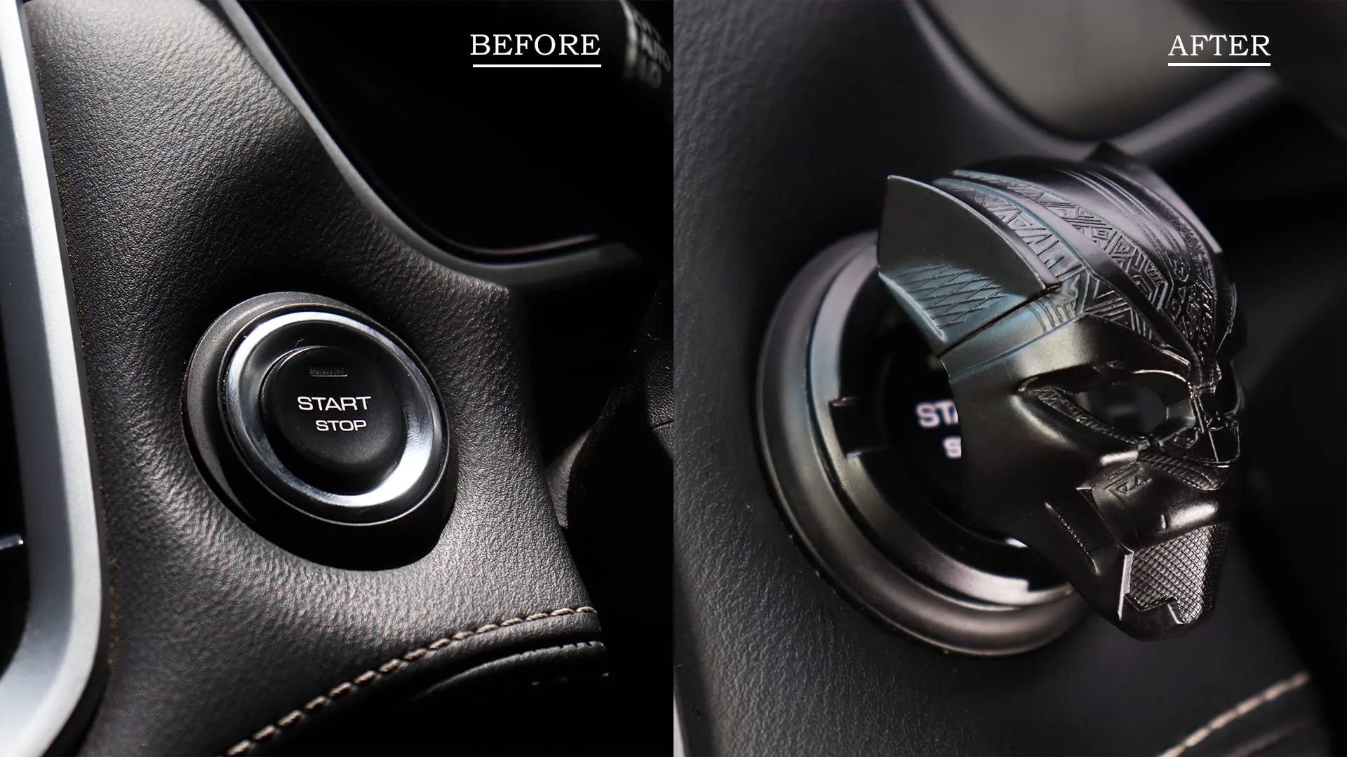 Car start Stop Button Cover - Black Panther model - Image 2