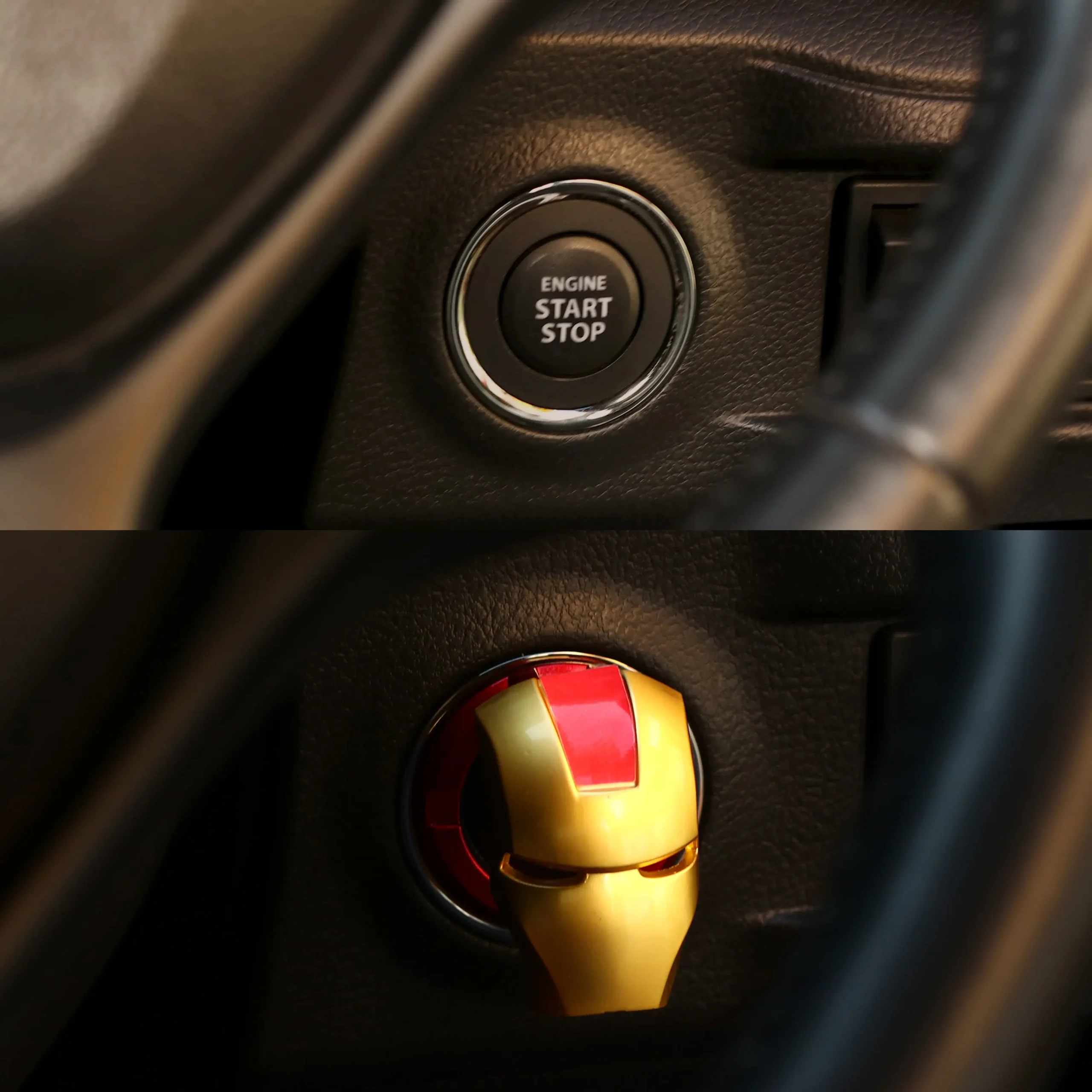 Car start Stop Button Cover - Iron Man Gold model - Image 2